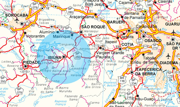mapa ibiuna